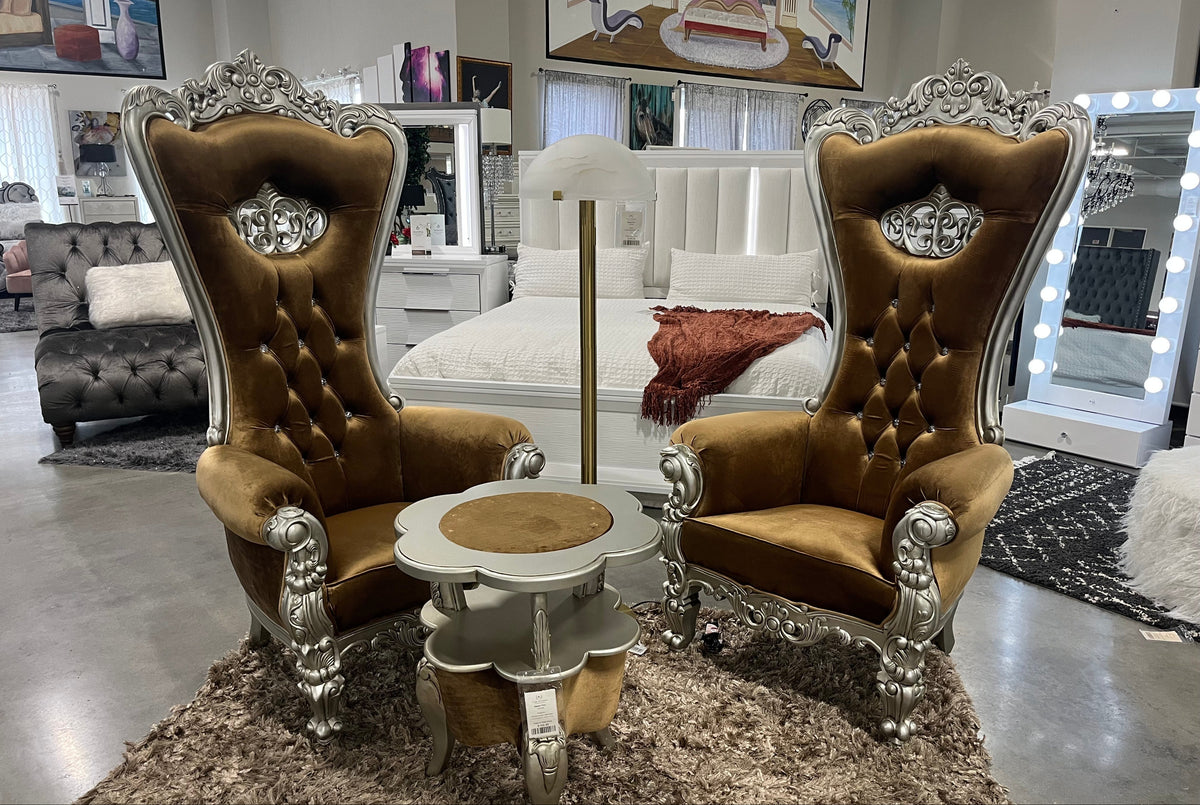 Princess Throne Chair - Brown