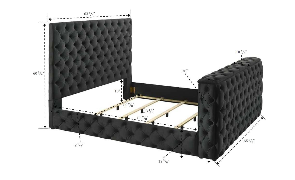Josephine Queen Bed w/ TV Lift