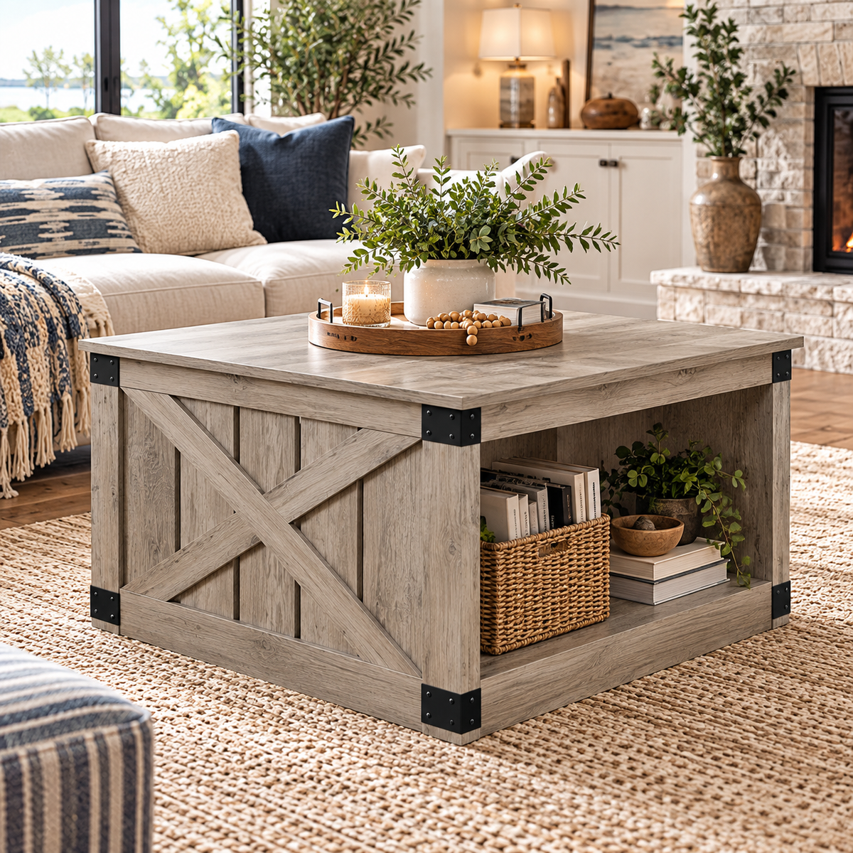 Havenbrook Farmhouse Square Coffee Table