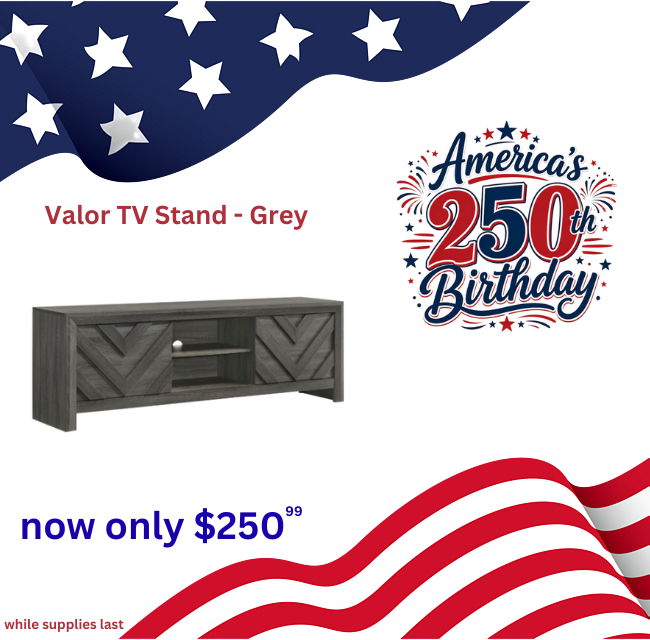 Valor TV Stand - Grey