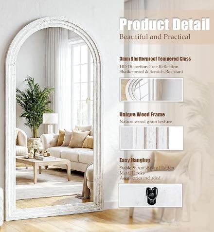 Wiss Rustic Floor Mirror