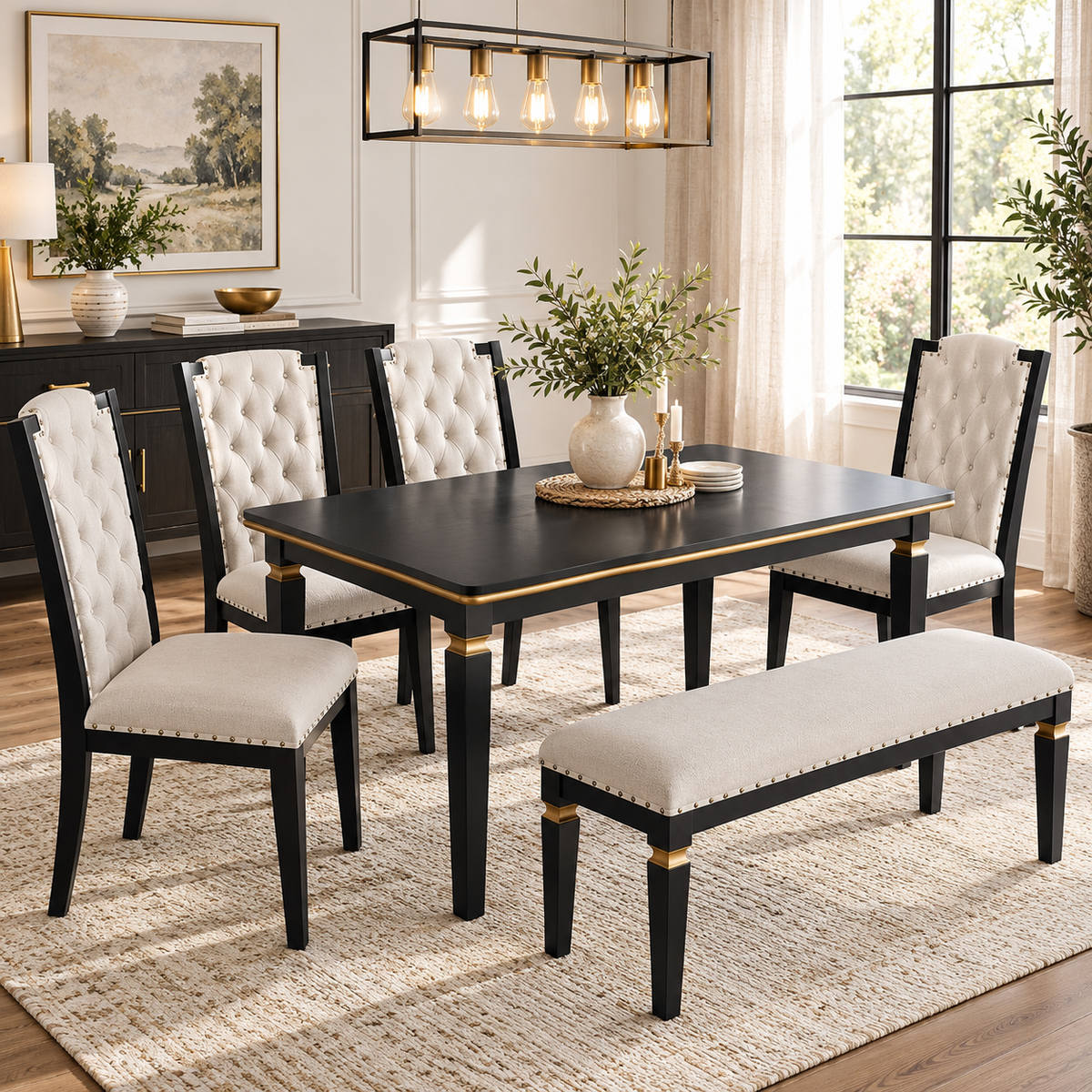 Zayn Table w/ 6 Chairs and Bench