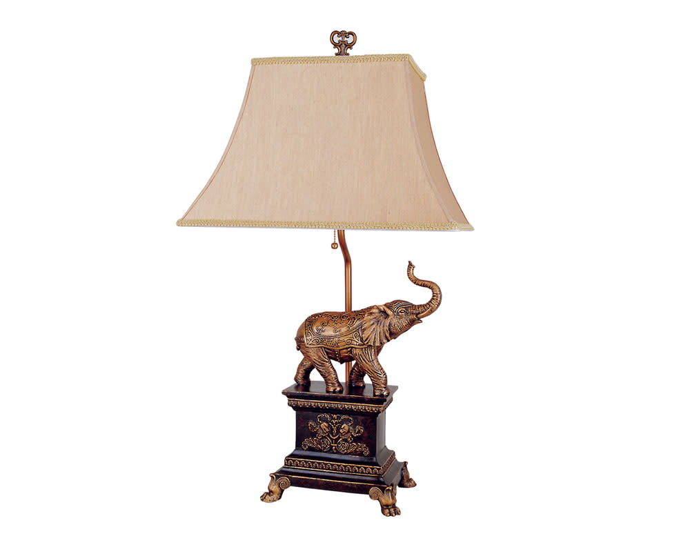 Elephant Table Lamp Gold