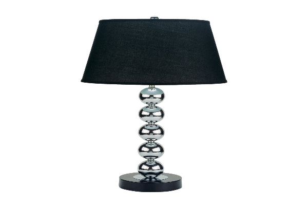 Table Lamp Silver & Black