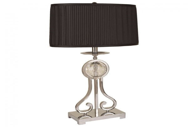 Table Lamp Silver & Black