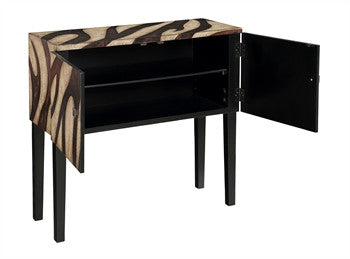 Mahli Dark Brown And Beige Accent Cabinet - Katy Furniture