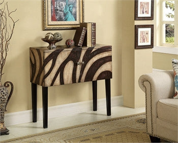 Mahli Dark Brown And Beige Accent Cabinet - Katy Furniture