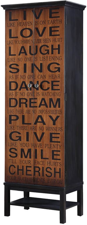 Rich Brown Accent Cabinet