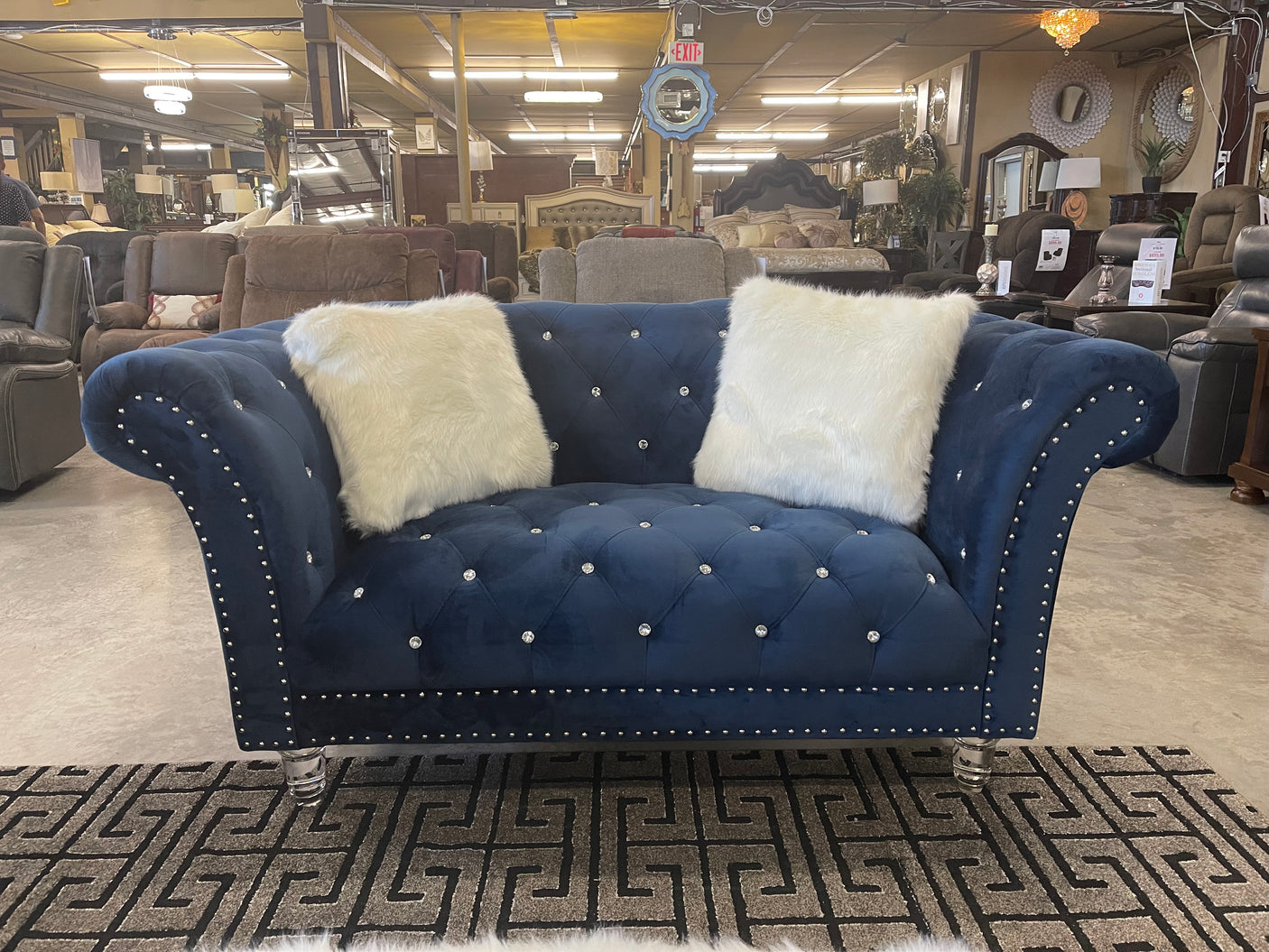 Bonnie Blue Sofa, Loveseat w/ FREE Chair