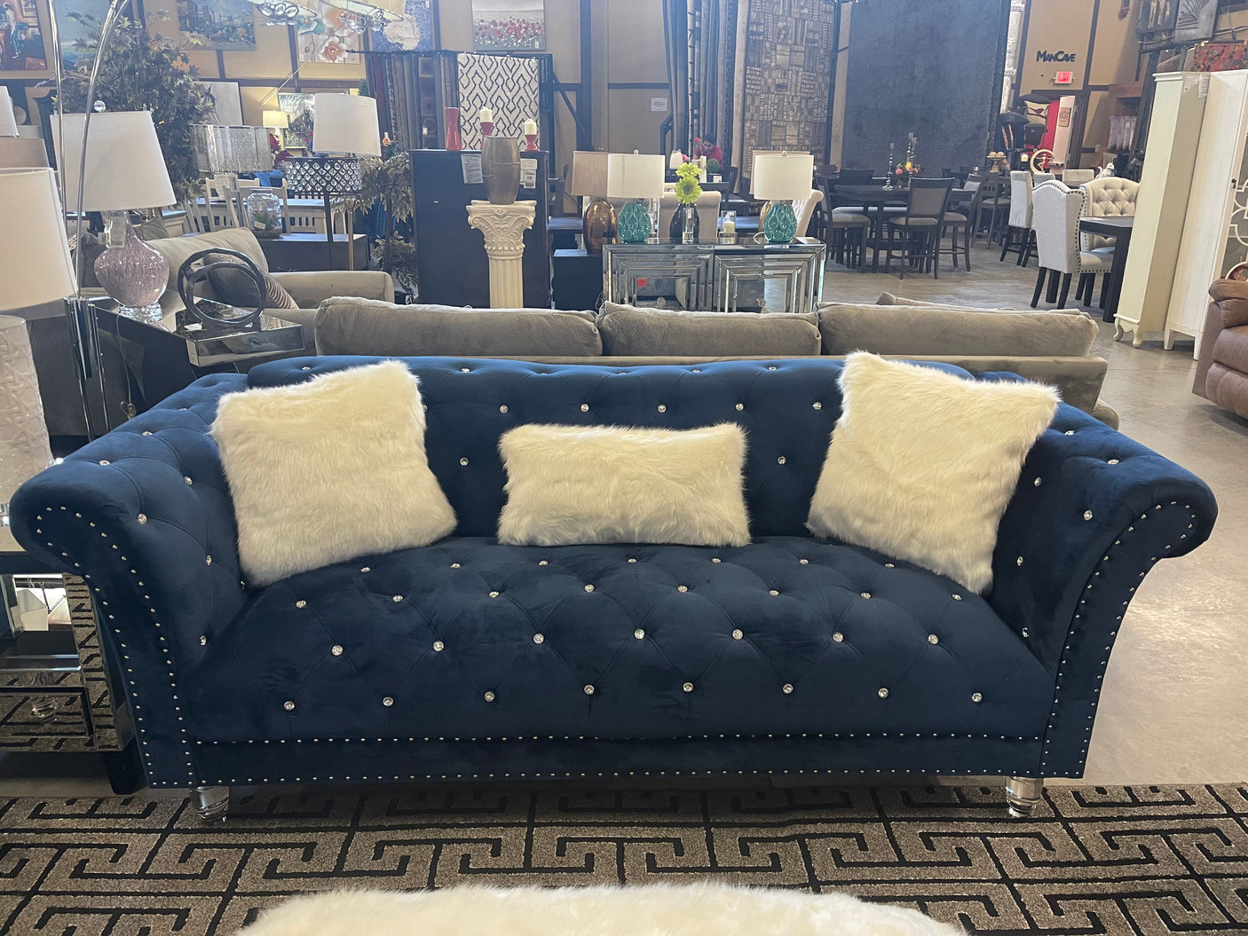 Bonnie Blue Sofa, Loveseat w/ FREE Chair