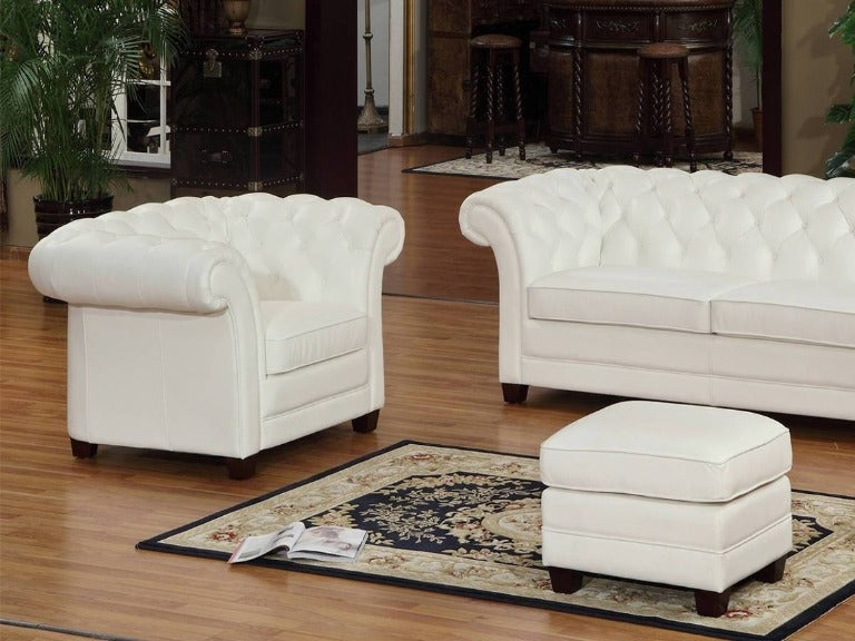 Kathryn Leather Ottoman