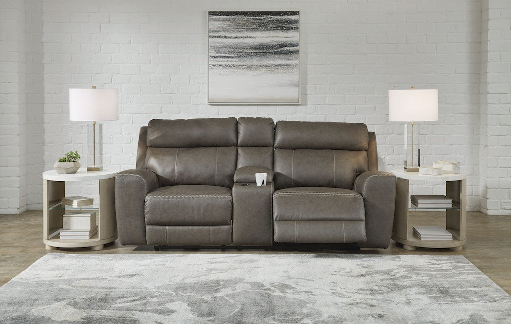 Roman Leather Power Sofa & Loveseat
