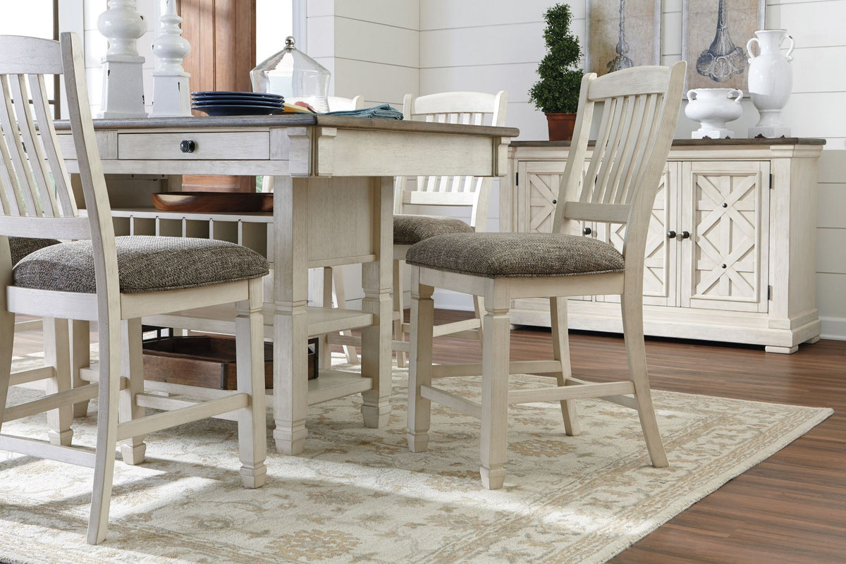 Bolanburg Counter Height Dining Room Set (Table W/ 4 Chairs) - Katy Furniture
