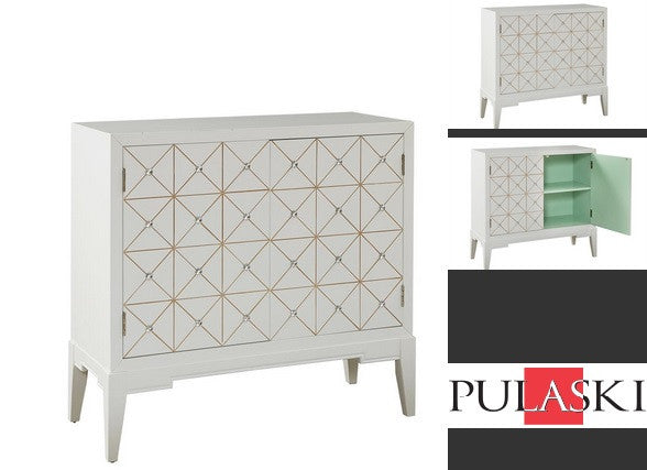 Glenda White Cabinet - Katy Furniture