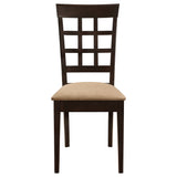 Gabriel Extension Leaf Dining Table Set Cappuccino