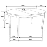 Gabriel Extension Leaf Dining Table Set Cappuccino