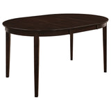 Gabriel Extension Leaf Dining Table Set Cappuccino