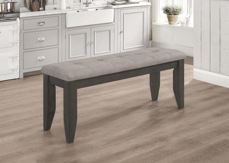 Dalila Leatherette Upholstered Wood Dining Bench