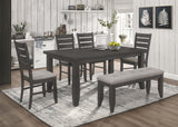 Dalila Leatherette Upholstered Wood Dining Bench