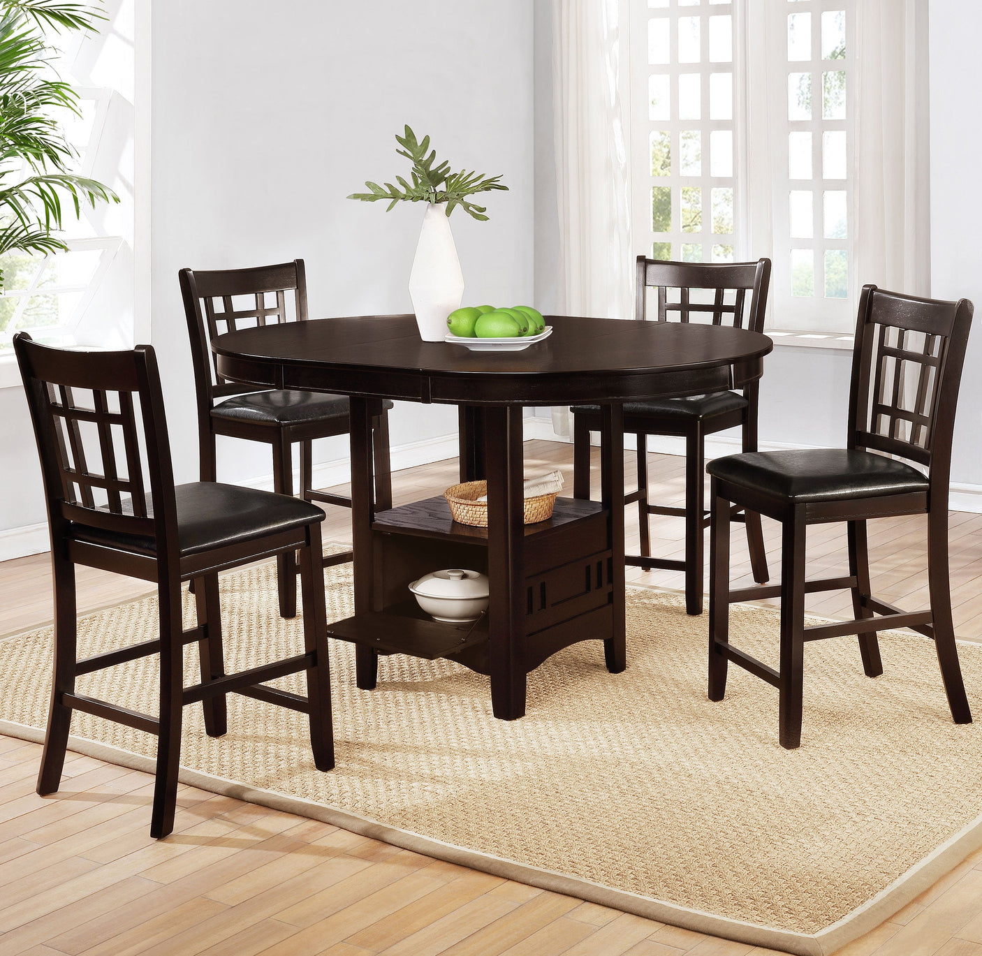 Lavon Oval 60-inch Extension Counter Dining Table