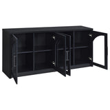 Riva 4-door Dining Sideboard Buffet Storage Credenza Black