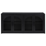 Riva 4-door Dining Sideboard Buffet Storage Credenza Black