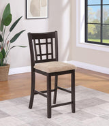 Lavon Wood Counter Chair Tan and (Set of 2)