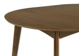 Jedda Oval 60-inch Extension Leaf Dining Table Dark Walnut