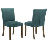 Paxton Upholstered Dining Side Chair Teal Blue (Set of 2)