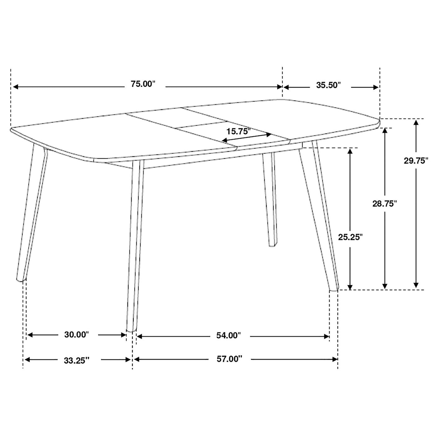 Redbridge Rectangular Dining Set Natural Walnut