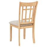 Lavon Wood Dining Side Chair Linen and Light Oak (Set of 2)
