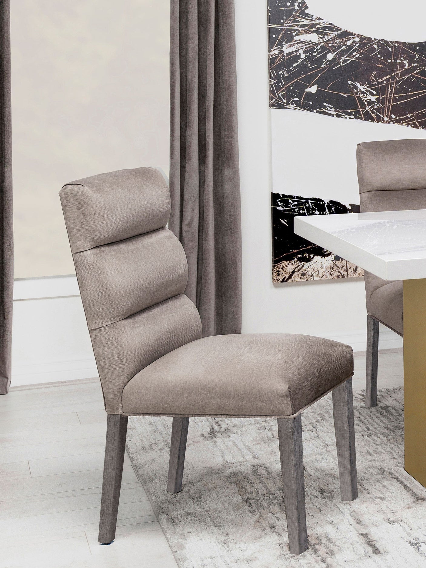Carla Velvet Upholstered Dining Side Chair (Set of 2)