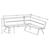 Dodson Fabric Upholstered L-Shaped Nook Dining Bench