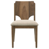 Crestmore Dining Chair Upholstered Seat Walnut (Set of 2)
