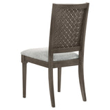 Onslow Upholstered Dining Side Chair Dark Brown (Set of 2)