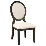 Twyla Round Wood Dining Room Table Set Dark Cocoa