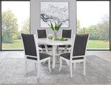 Judd 54-inch Round Wood Dining Table Set Pearl