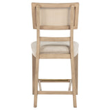 Kailani Rattan Cane Counter Side Chair Beige Oak (Set of 2)