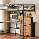 Haven Twin Loft Bed w/ Desk & Storage