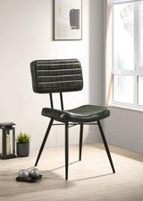 Misty Leather Upholstered Dining Side Chair (Set of 2)