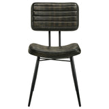 Misty Leather Upholstered Dining Side Chair (Set of 2)