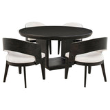 Leandro Round Dining Table Set Burnished