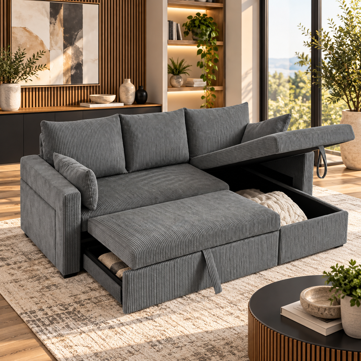 Aspen L-Shaped Storage Sectional