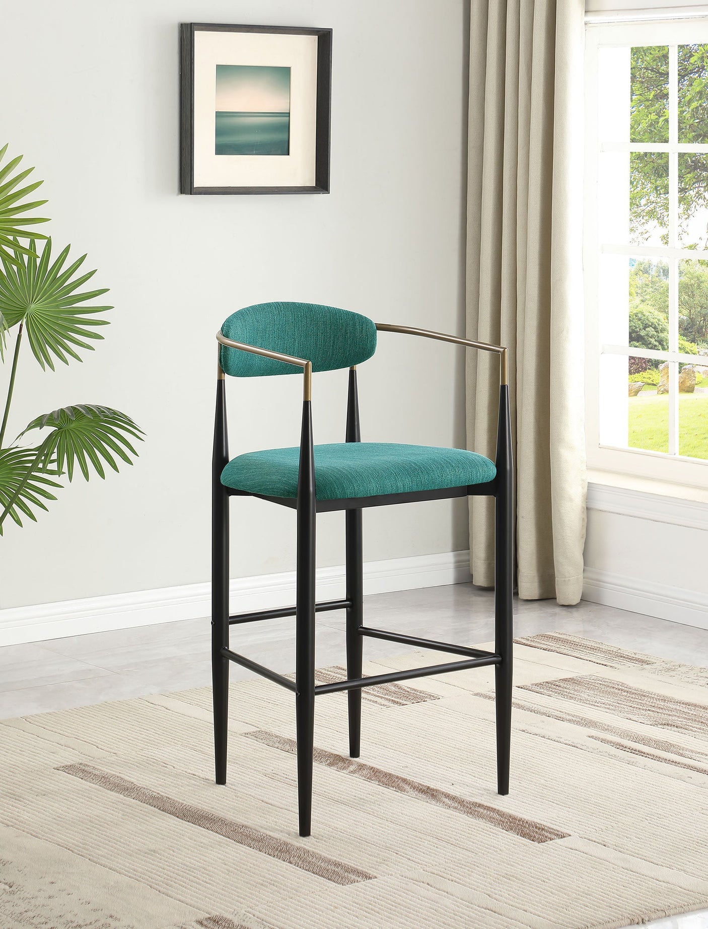 Tina Fabric Upholstered Bar Chair (Set of 2)