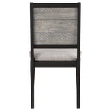 Elodie Wood Dining Side Chair Grey and Black (Set of 2)