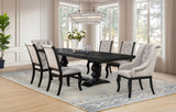 Phelps 9-piece Rectangular Dining Table Set Distressed Noir