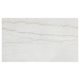 Averill 72-inch Rectangular White Marble Top Dining Table Coffee Bean