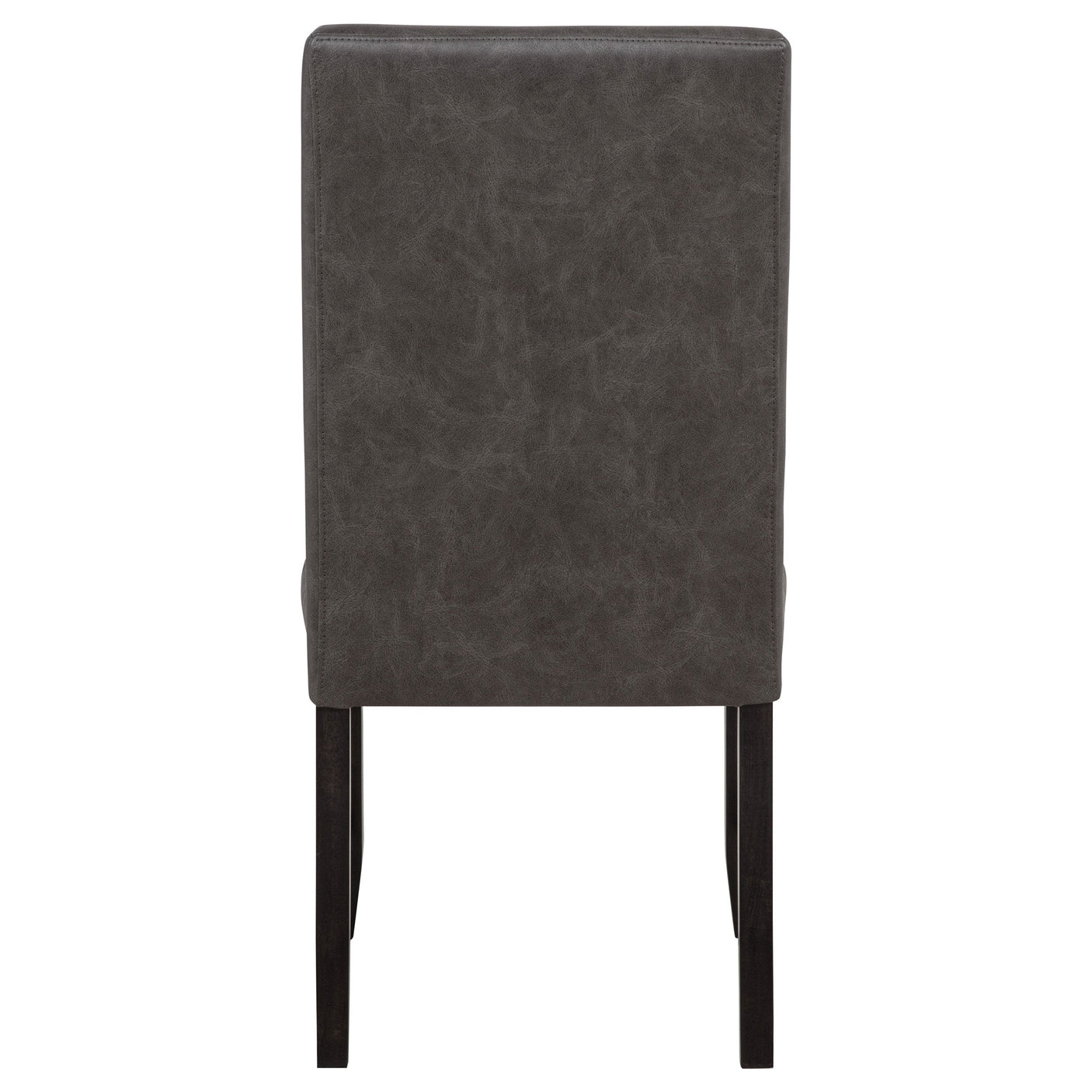 Averill Faux Leather Upholstered Dining Side Chair Dark Grey (Set of 2)