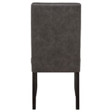 Averill Faux Leather Upholstered Dining Side Chair Dark Grey (Set of 2)