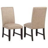 Averill Faux Leather Upholstered Dining Side Chair Dark Grey (Set of 2)